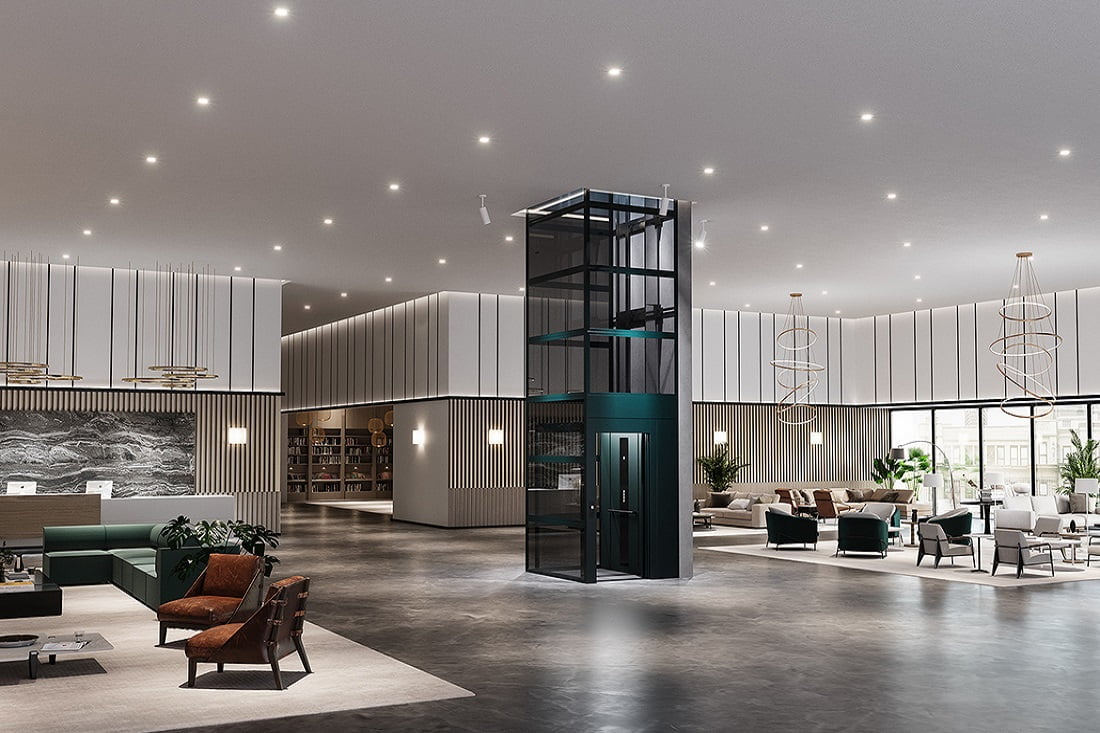 AmadaTECH cabin lift glass